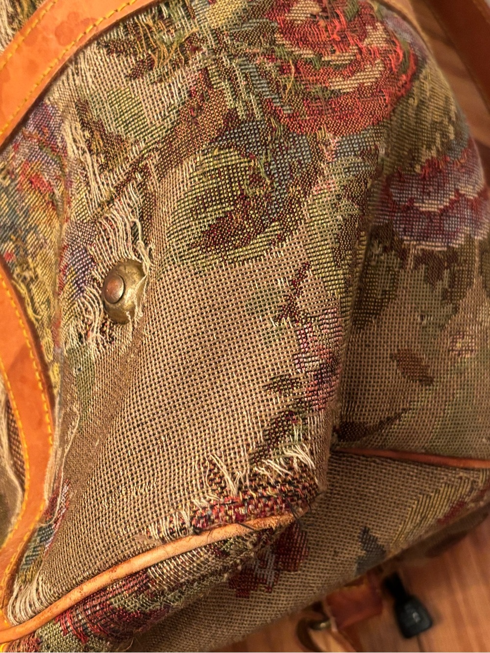 Vintage 1990s Ralph Lauren Weekender Tapestry Duffle Bag - Old Money Aesthetic - Picture 11 of 16